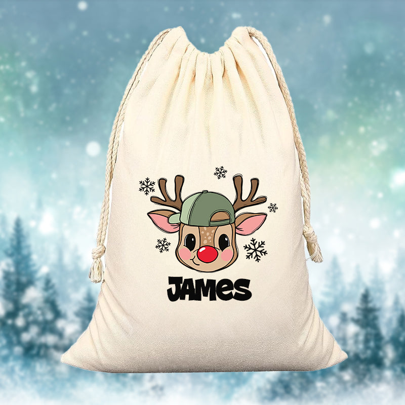 Boy Reindeer - Custom Santa Sack