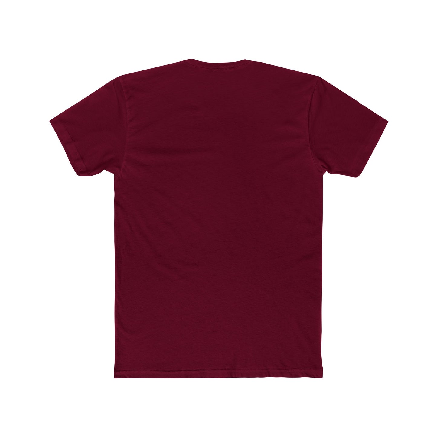 Maroon t-shirt on a white background