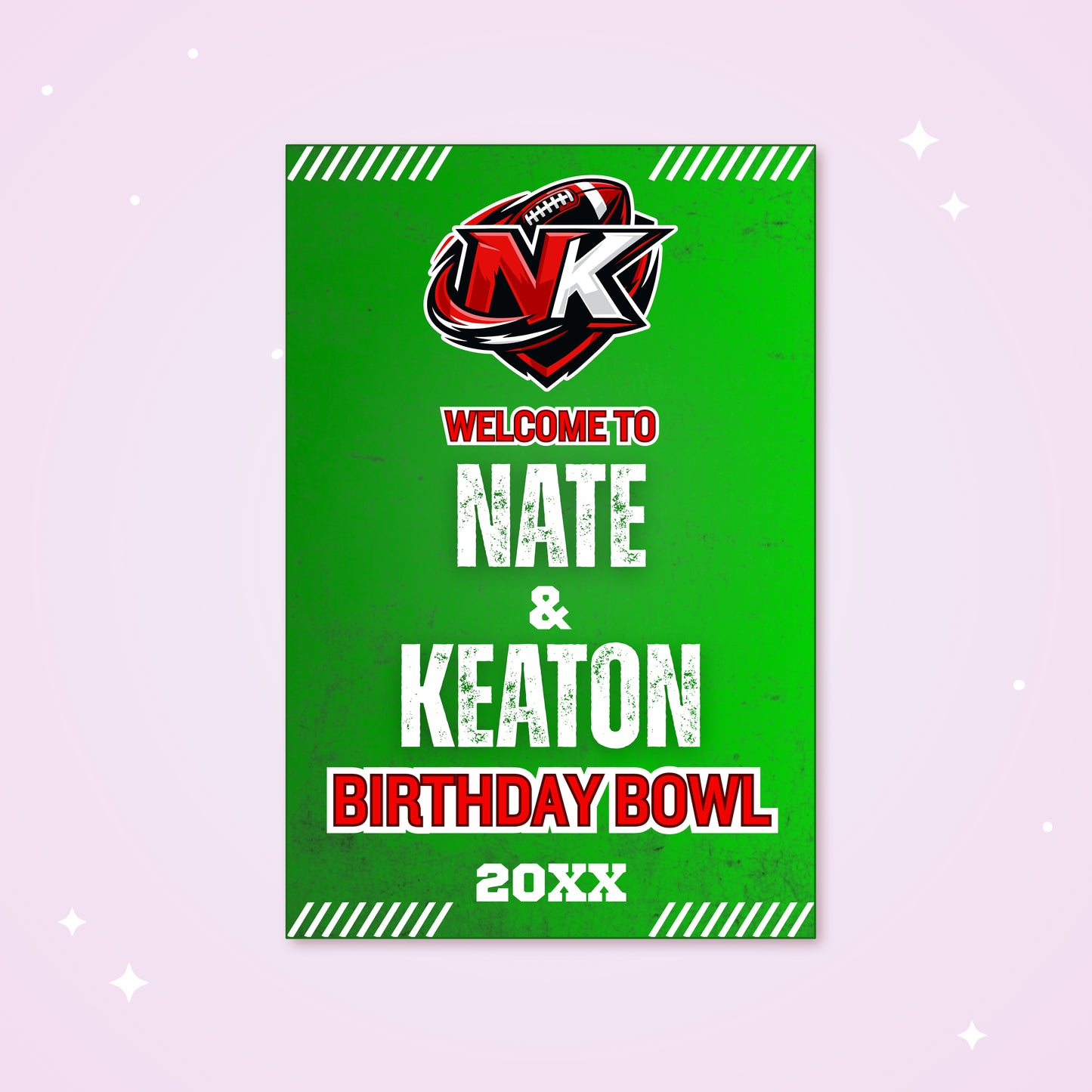 Football Birthday Bowl Poster