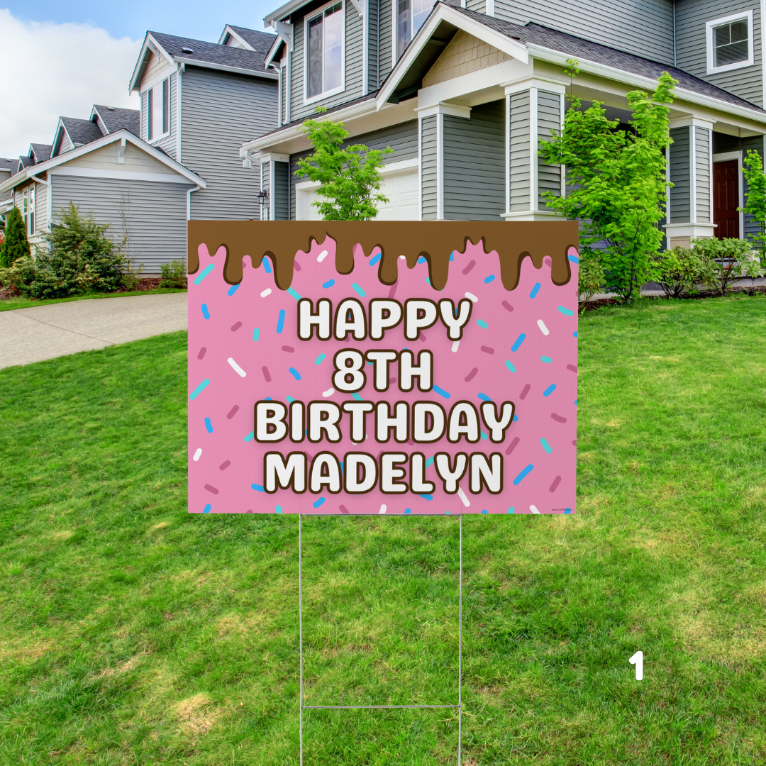 Sprinkle Cupcake Ice Cream Yard Signs