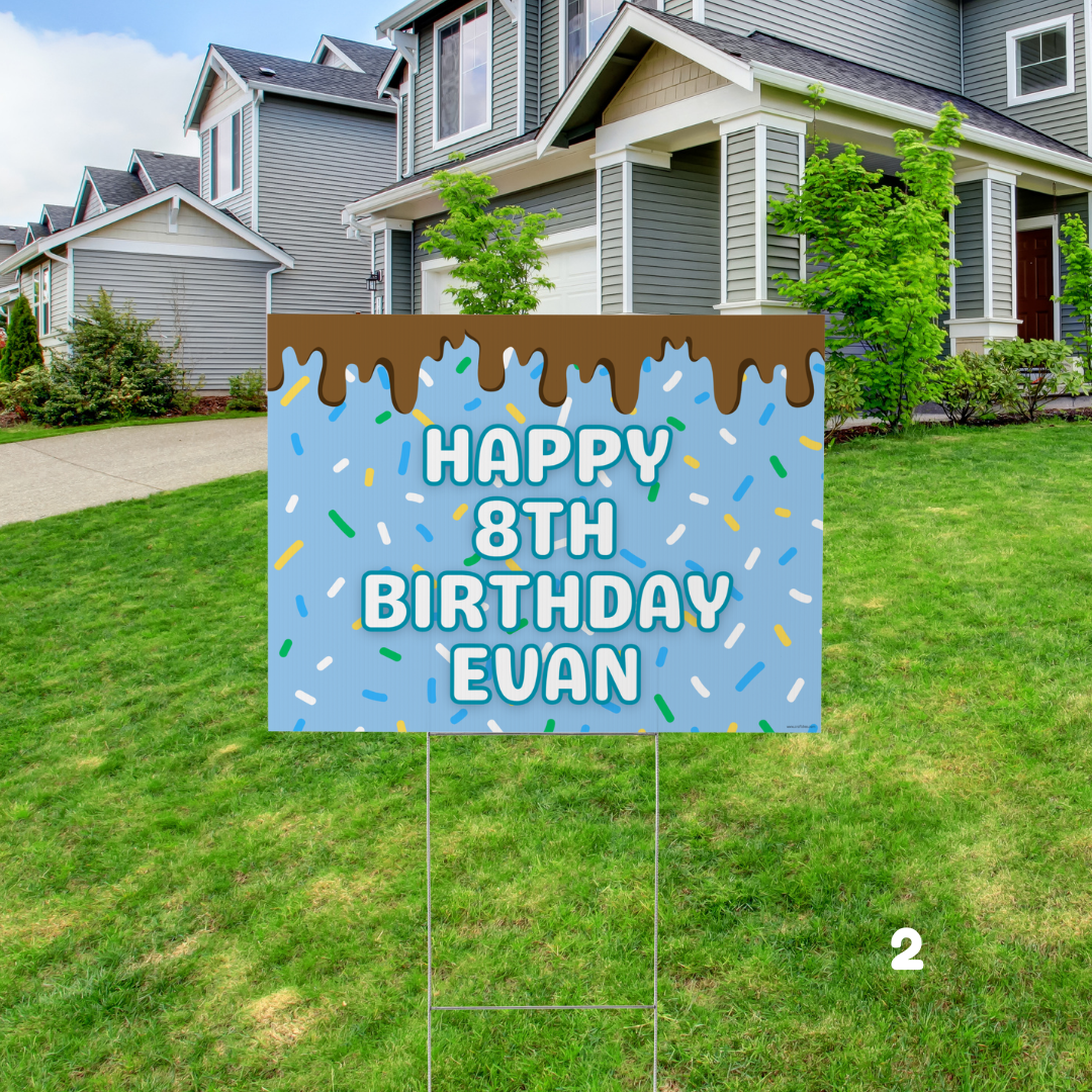 Sprinkle Cupcake Ice Cream Yard Signs