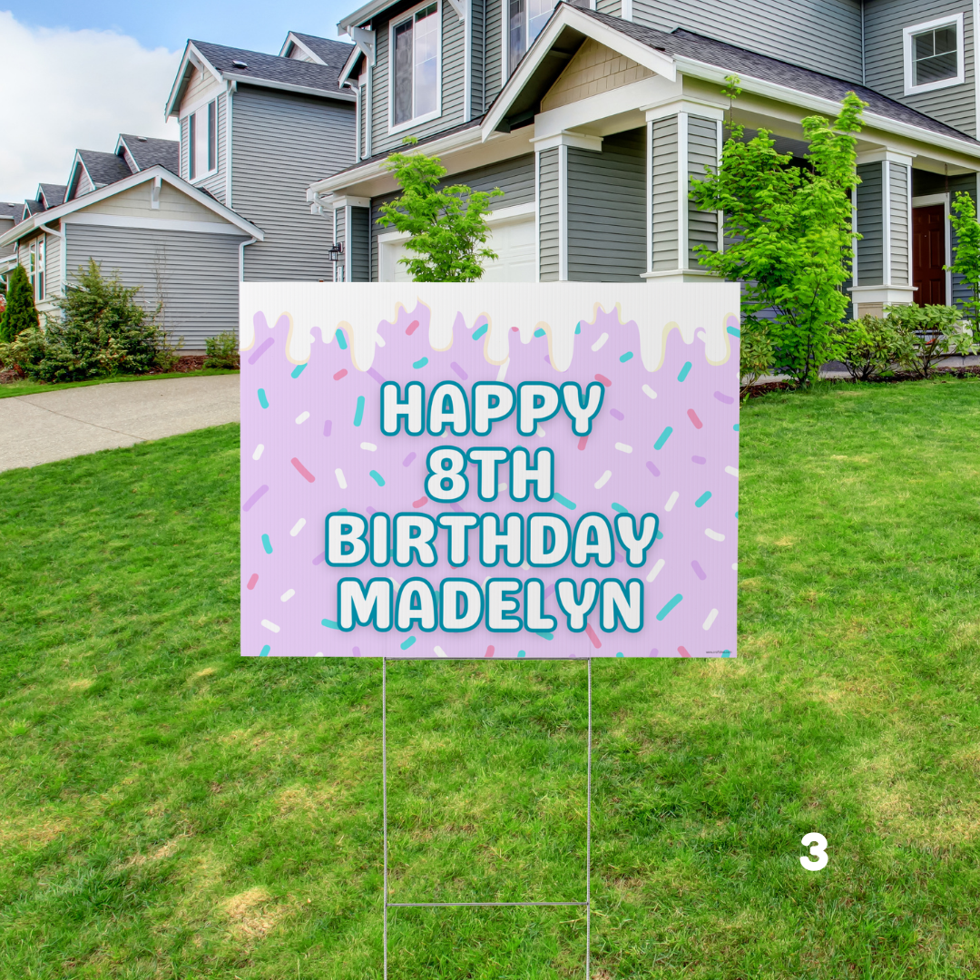 Sprinkle Cupcake Ice Cream Yard Signs