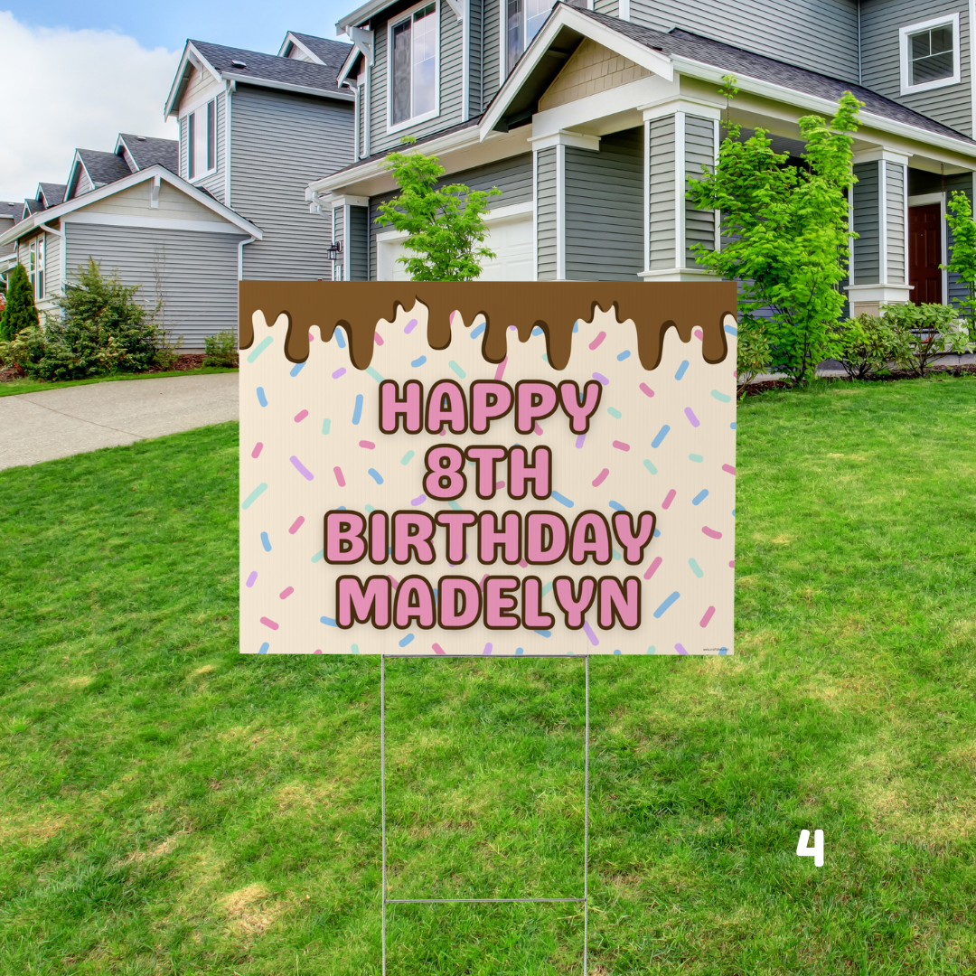 Sprinkle Cupcake Ice Cream Yard Signs