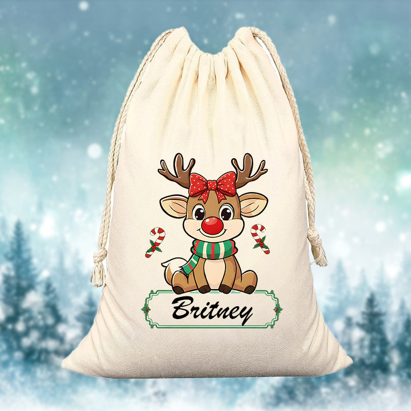 Girl Reindeer - Custom Santa Sack