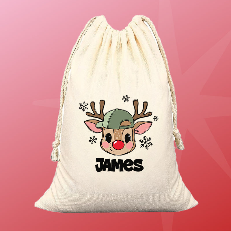 Boy Reindeer - Custom Santa Sack