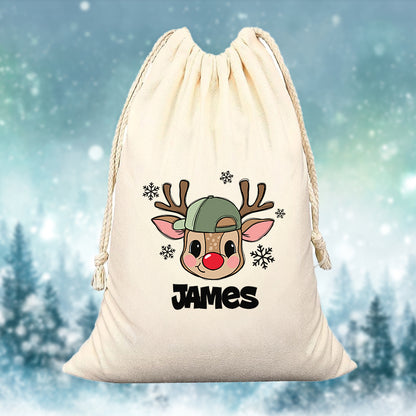 Boy Reindeer - Custom Santa Sack