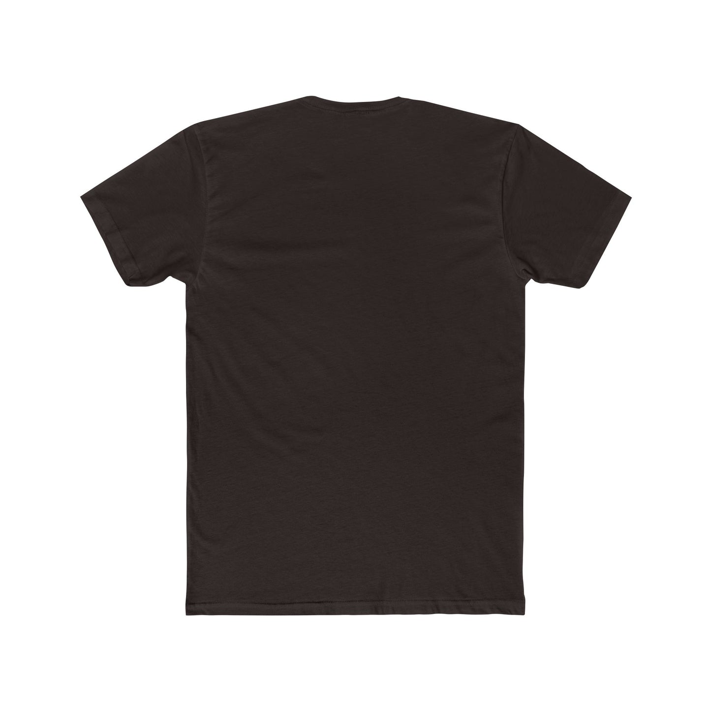 Plain dark brown t-shirt on a white background