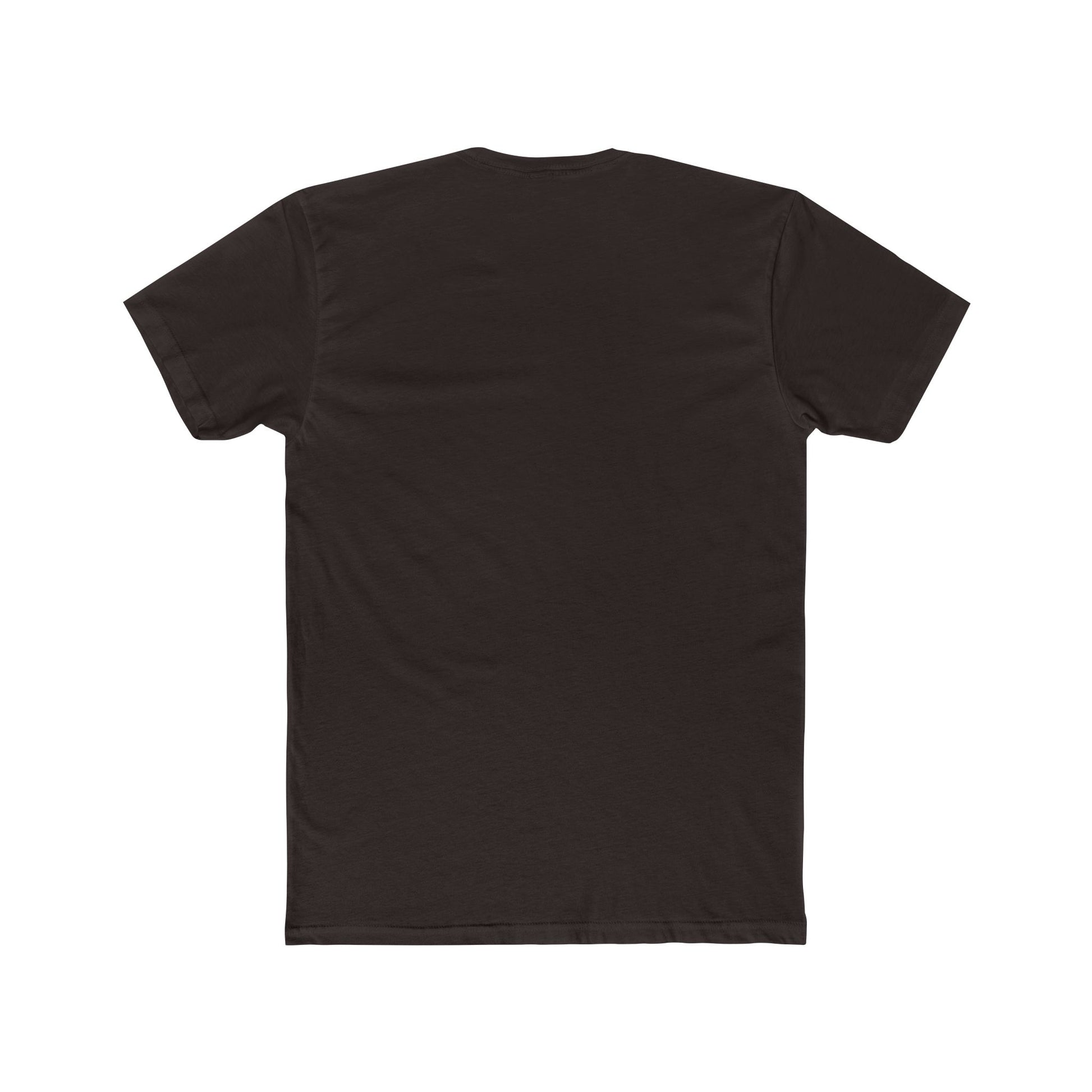 Plain dark brown t-shirt on a white background