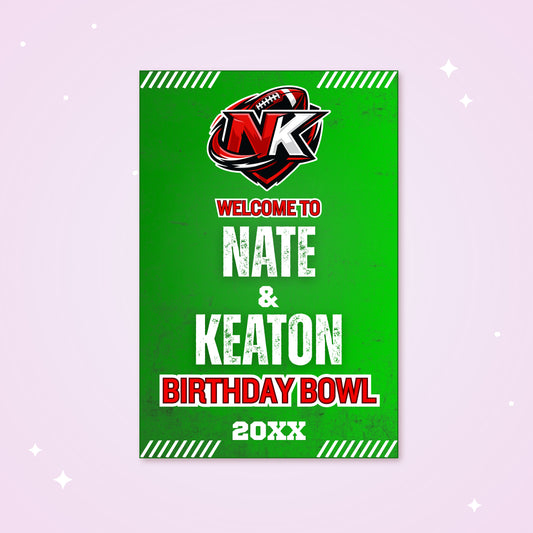 Football Birthday Bowl Poster