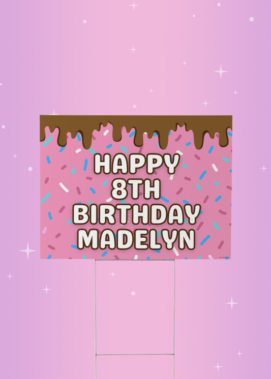 Sprinkle Cupcake Ice Cream Yard Signs