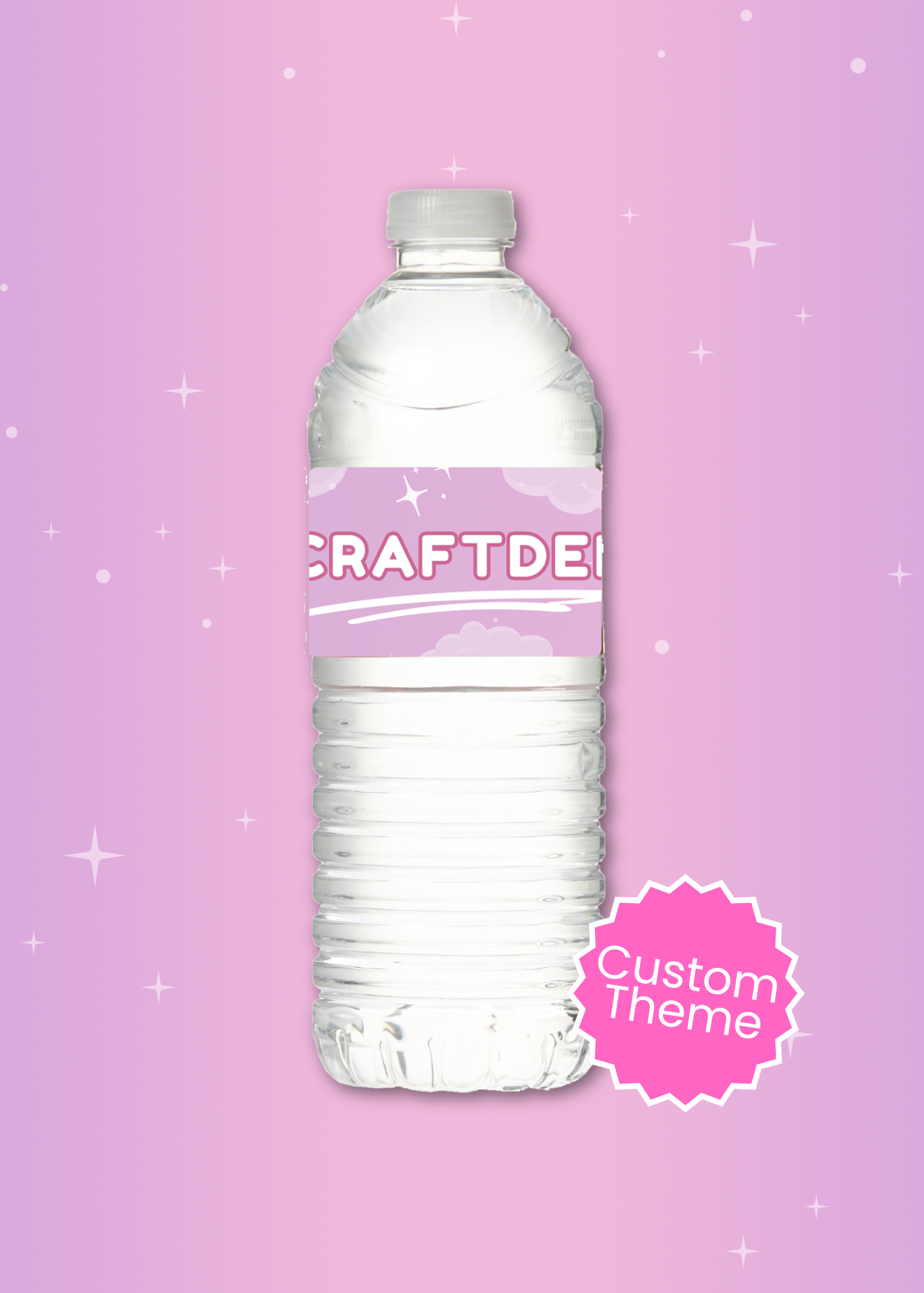 Custom 16.9oz water bottle labels from CraftDee