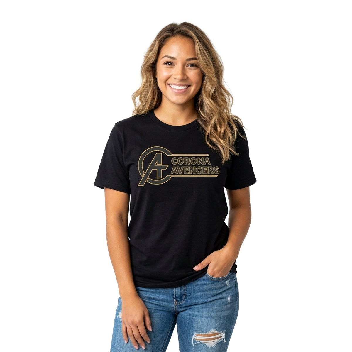 Adult Corona Avengers Logo Tee