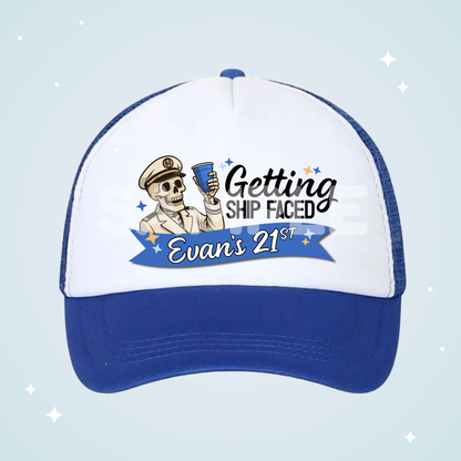 Custom Ship Faced Trucker Hat