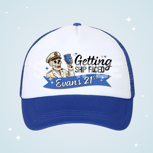 Custom Ship Faced Trucker Hat