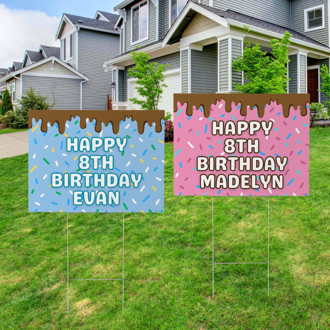 Sprinkle Cupcake Ice Cream Yard Signs