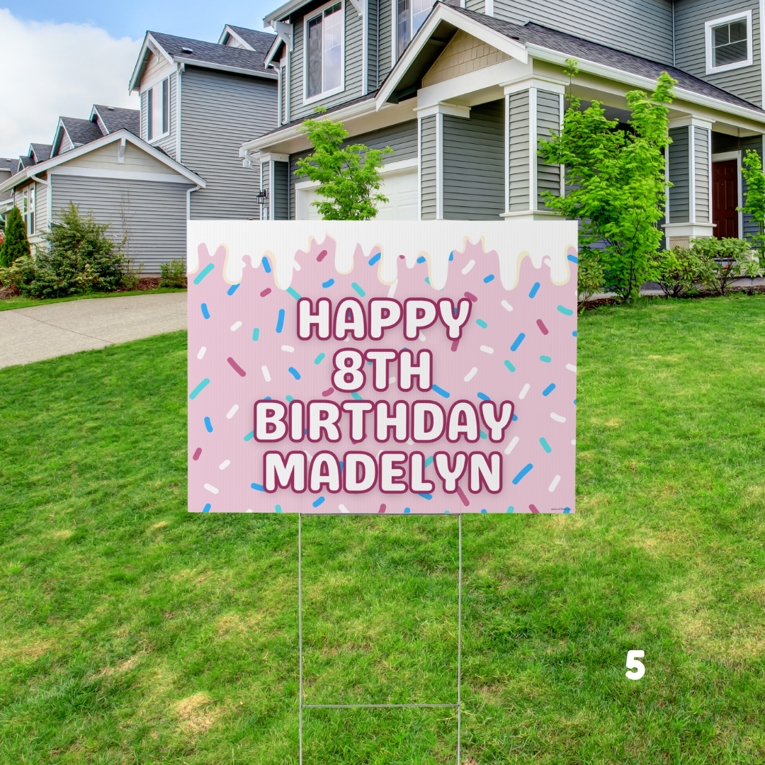 Sprinkle Cupcake Ice Cream Yard Signs